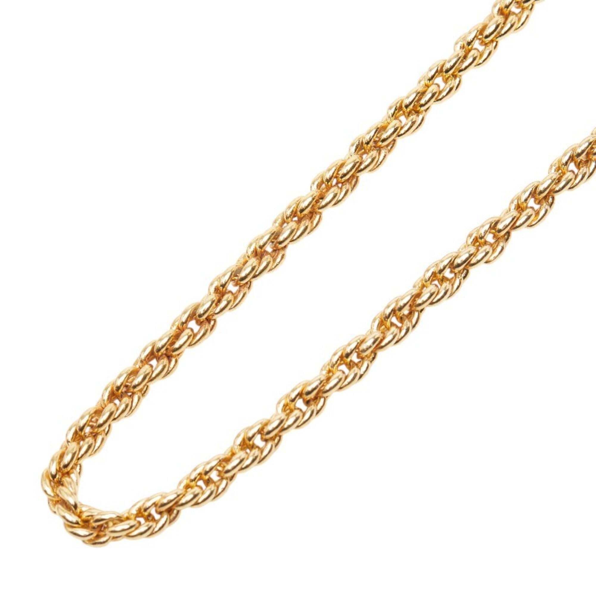 Christian Dior Dior Chain Necklace Gold Plated Women's